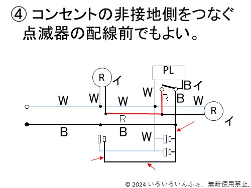 No.2 コンセントの非接地側をつなぐ