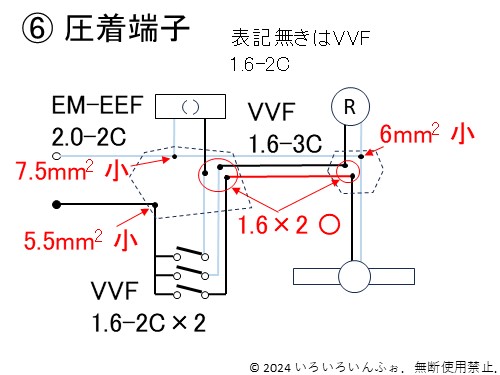 圧着端子をどうつけるべきかの解答。複線図の完成図