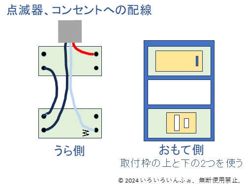 候補問題No.11の点滅器、コンセントの配線